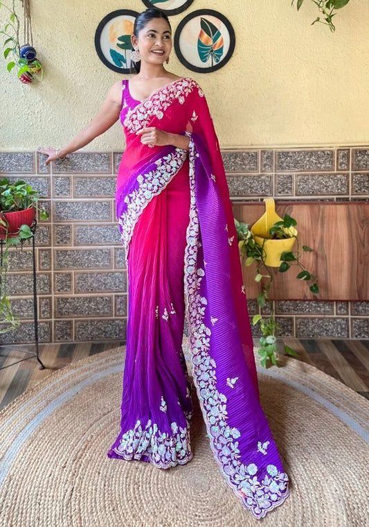 Latest Trendy Designer Party Wear Saree Collection.