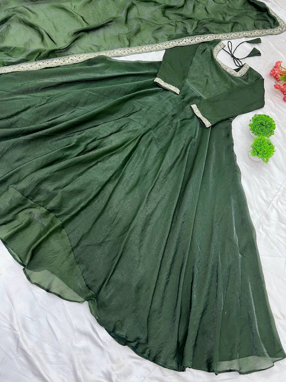 Amazing Latest Designer Fandy Silk Gown Collection.