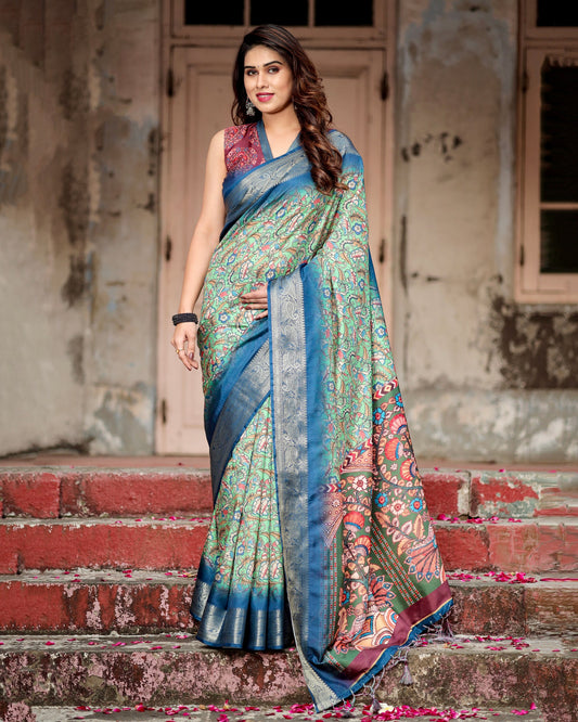 Pure Silk Digital Printed Casual Wear Special Saree.