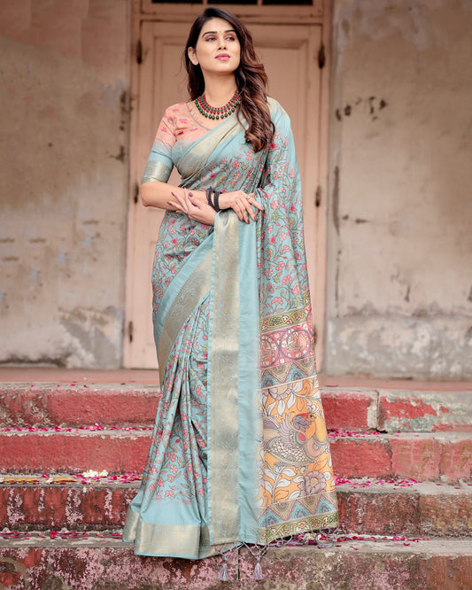 Elegant Look Gorgeous  Digital Printed Pure Silk Saree Collection.