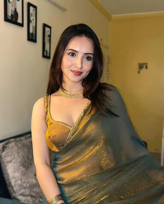 Most Latest Trendy Designer Two Tone Saree Collection.