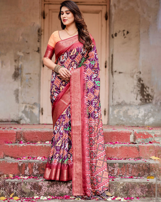 Beautiful Wedding Special Patola Pure Silk Saree.