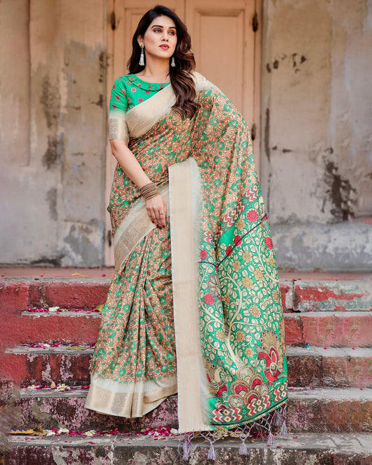 Beautiful Designer Pure Silk Digital Printed Saree.