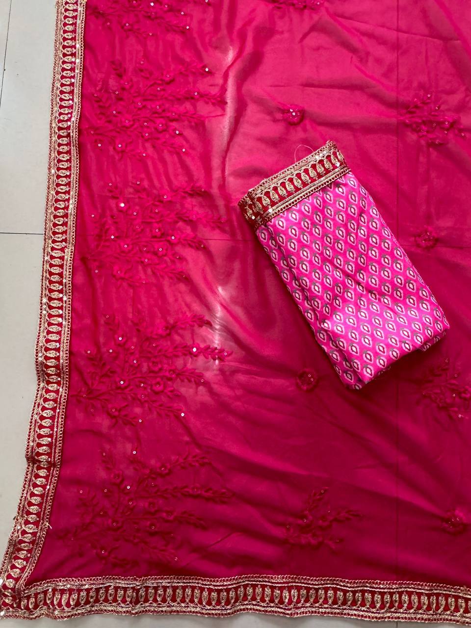 Party Wear Soft Premium Organza  Preety Saree.