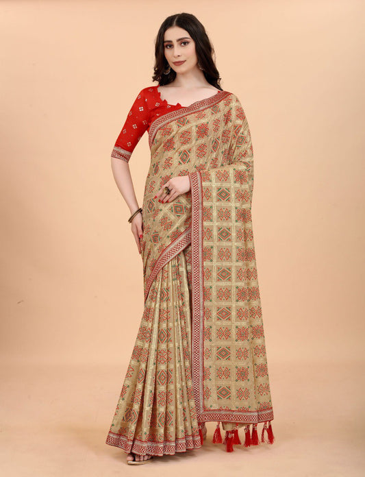 Latest Trending Designer Jaipuri Bandhni Saree Collection.