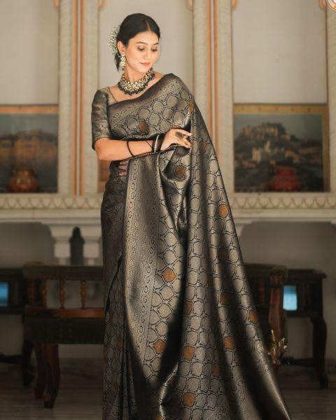 Trendy Designer Banarasi Soft Silk Saree Collection.