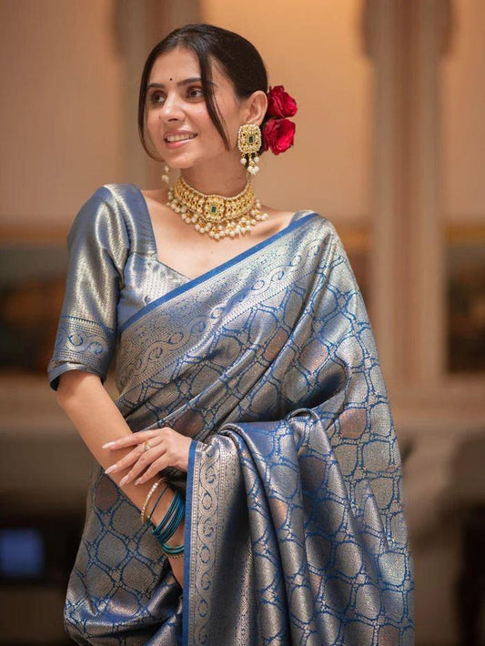 Amazing Designer Latest Trendy Banarasi Soft Silk Saree Collection.