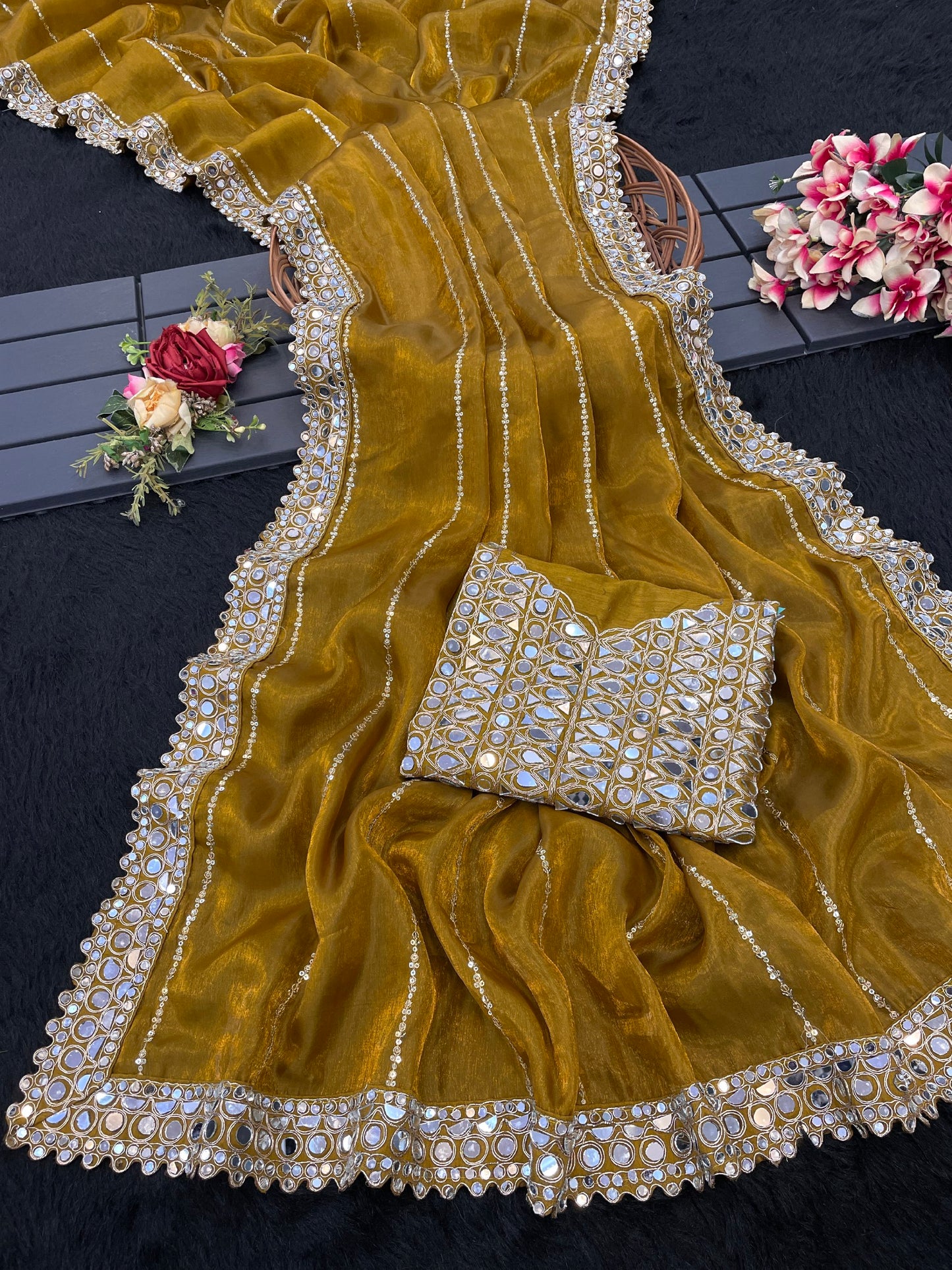 Beautiful Latest Designer Jimmy Choo Silk Saree Collection.