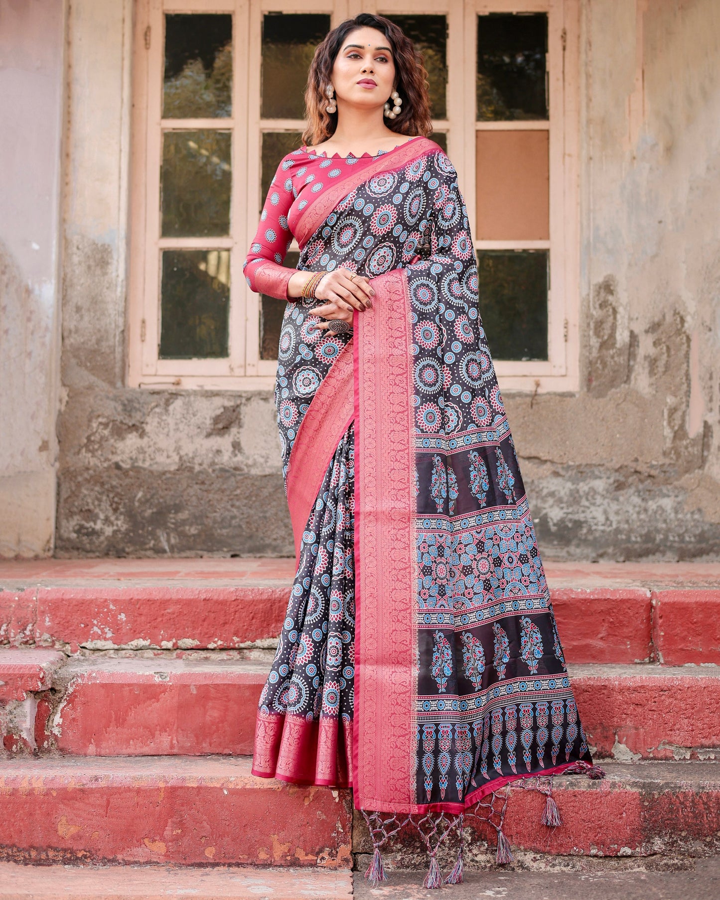 Impressive Look Pure Silk Digital Printed Saree.