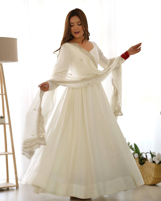 Offwhite  Festival Season Special New Trendy Gown Collection.