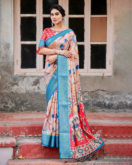 Premium Pure Silk Beautiful Digital Printed Saree Collection.