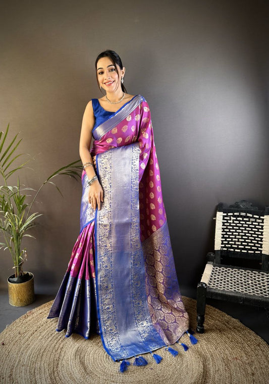 Most Pretty Designer Kanjivaram Katan Silk Saree Collection.