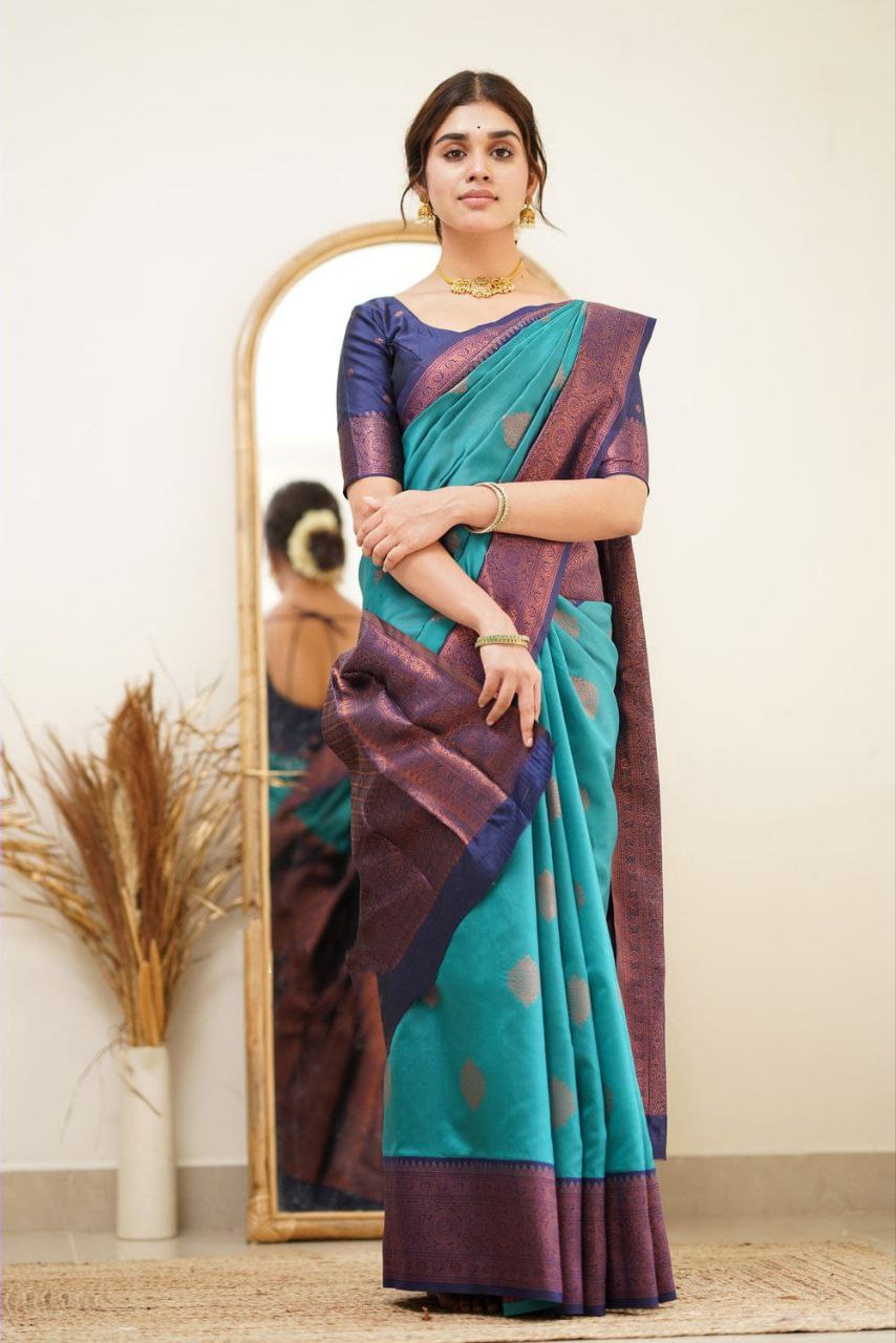 Impressive look Weddigns Special Soft Lichi Silk Saree.