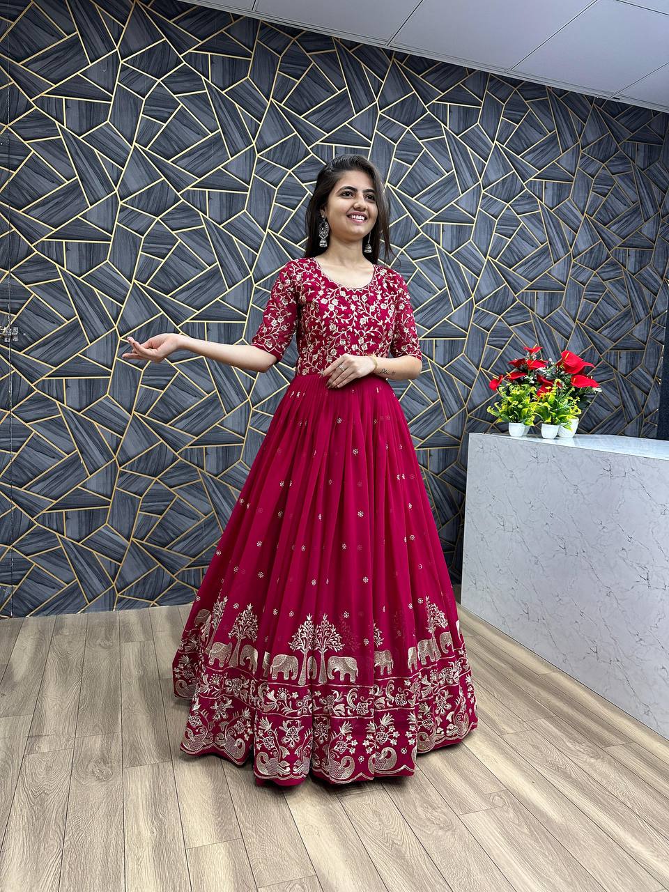 Perfact Weeding Season Speial Pink Gown Collection.