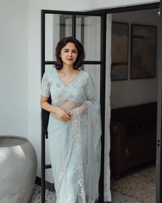 Amazing Designer Butterfly Mono Net Saree Collection.