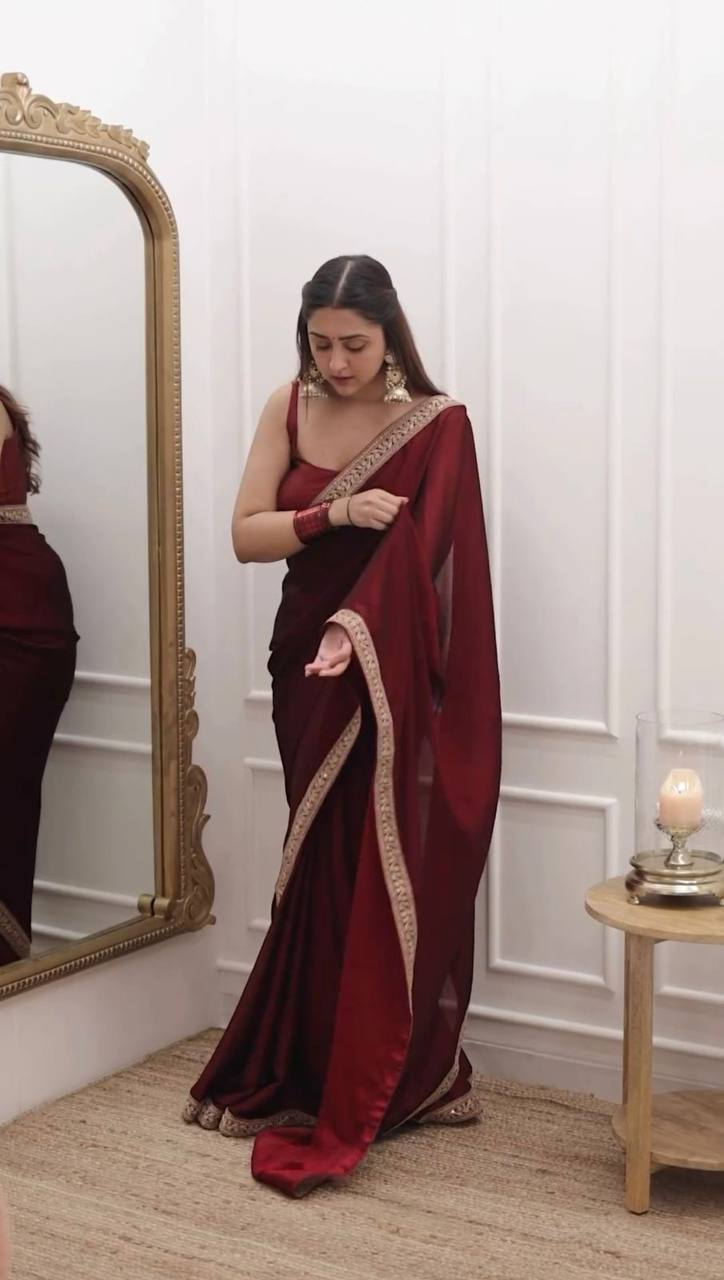 Most Trendy Designer Wedding Special Tibby Silk Saree.