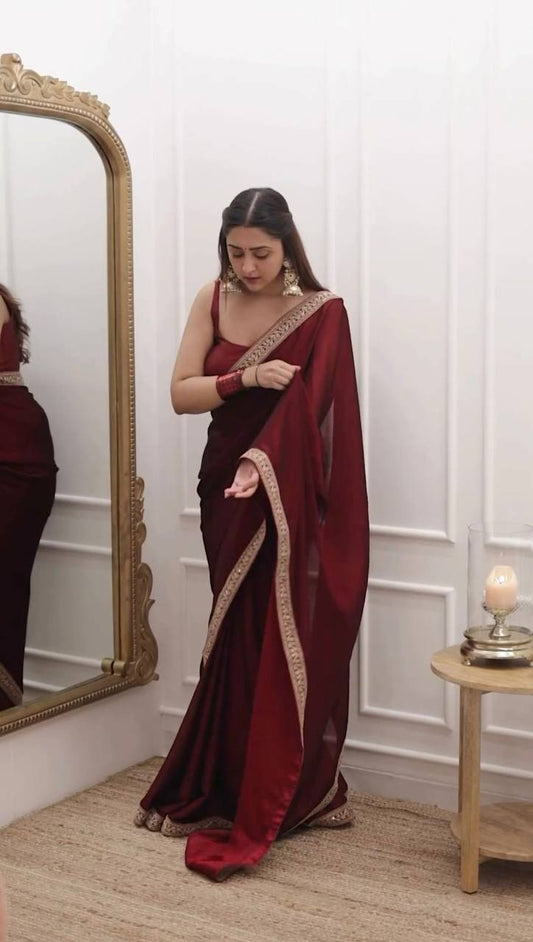 Most Trendy Designer Wedding Special Tibby Silk Saree.