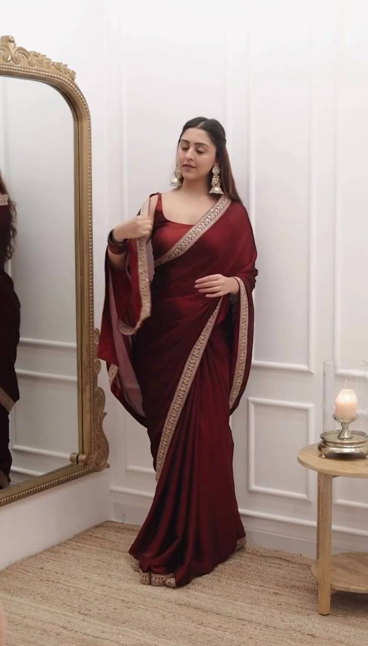 Most Trendy Designer Wedding Special Tibby Silk Saree.