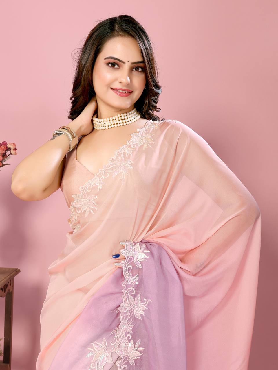 Party Wear Soft Premium Organza  Saree.