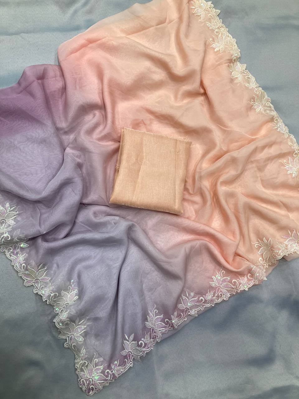 Party Wear Soft Premium Organza  Saree.