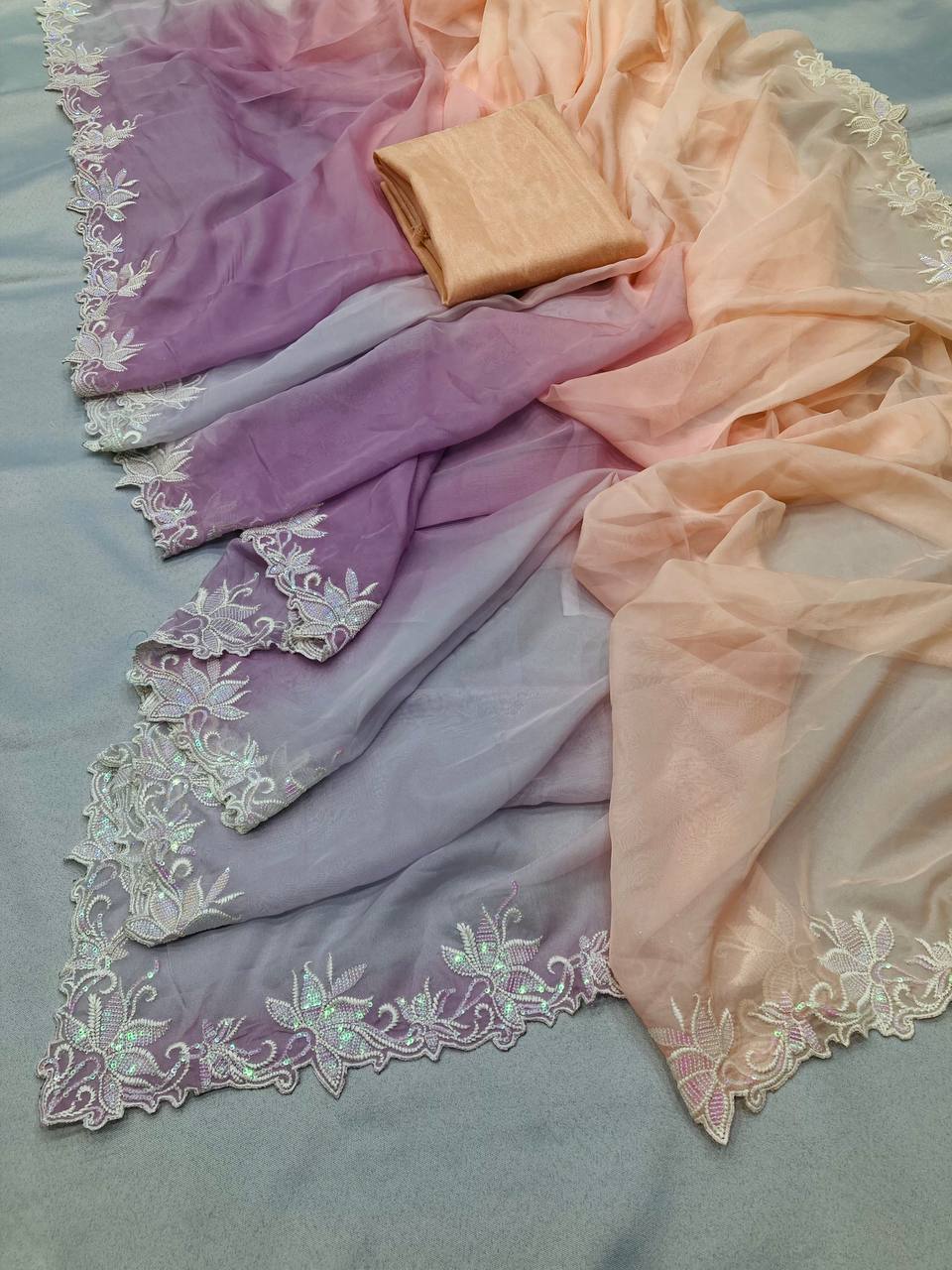 Party Wear Soft Premium Organza  Saree.