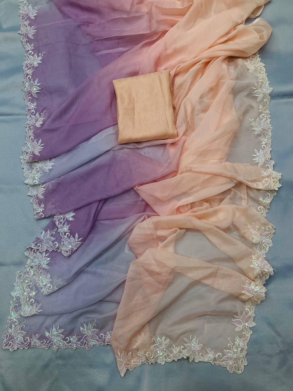 Party Wear Soft Premium Organza  Saree.