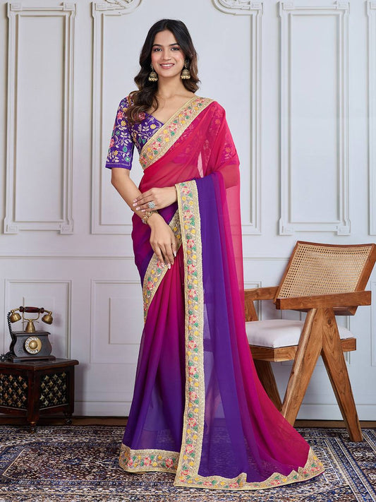 Latest Trendy New Party Wear Saree Collection.