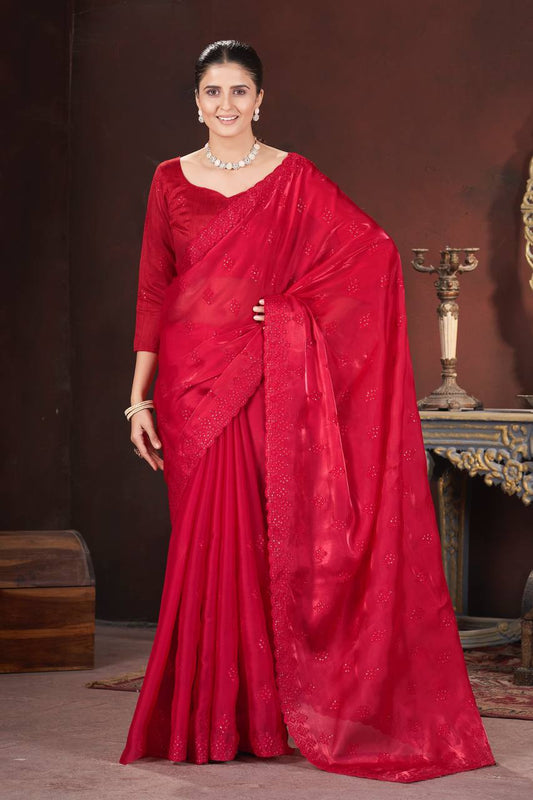 Wedding Wear Special New Red Saree Collection.