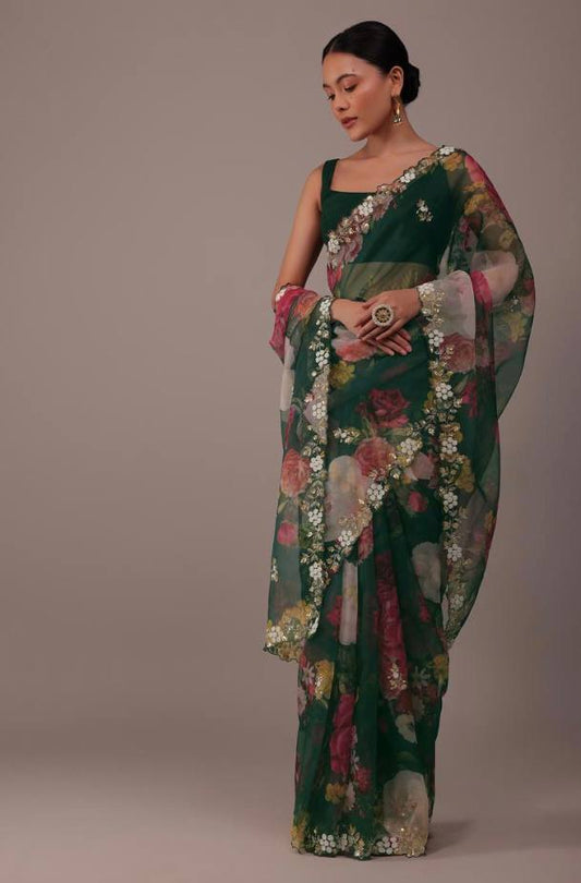 Latest Premium Soft Tibby Organza Saree Collection.