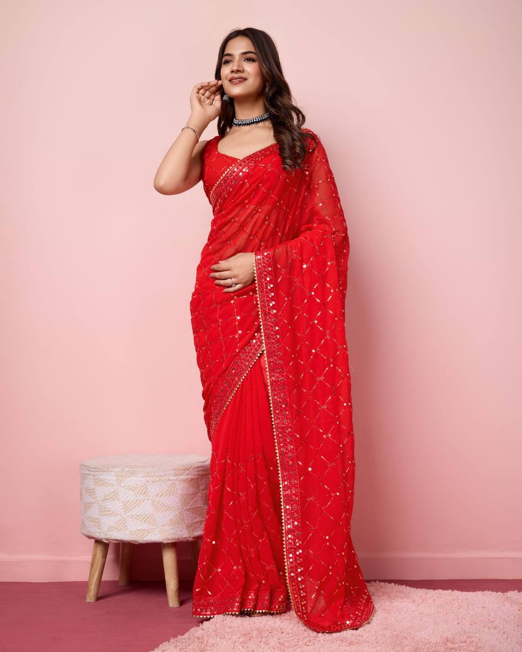 Beautiful Premium Georgette Saree Collection.