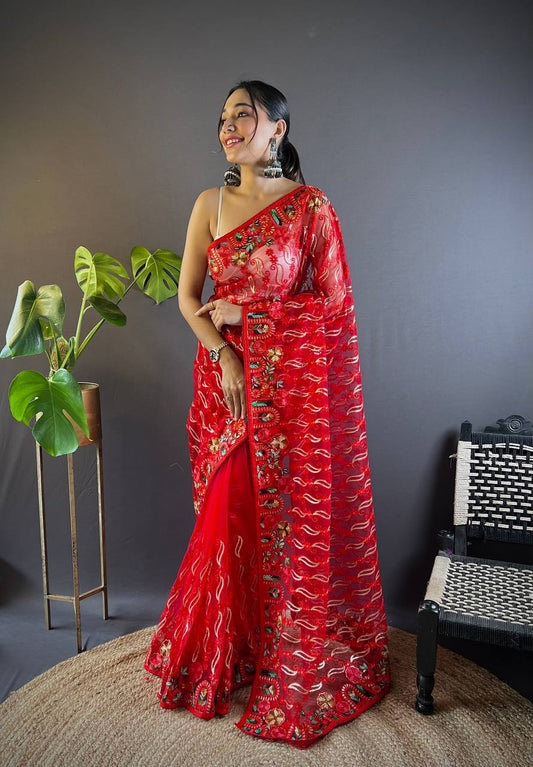 Red Colour Wedding Functions Special New Saree Collection.