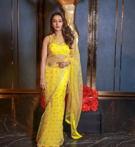 Haldi Ceremony Special Yellow Saree Collection.