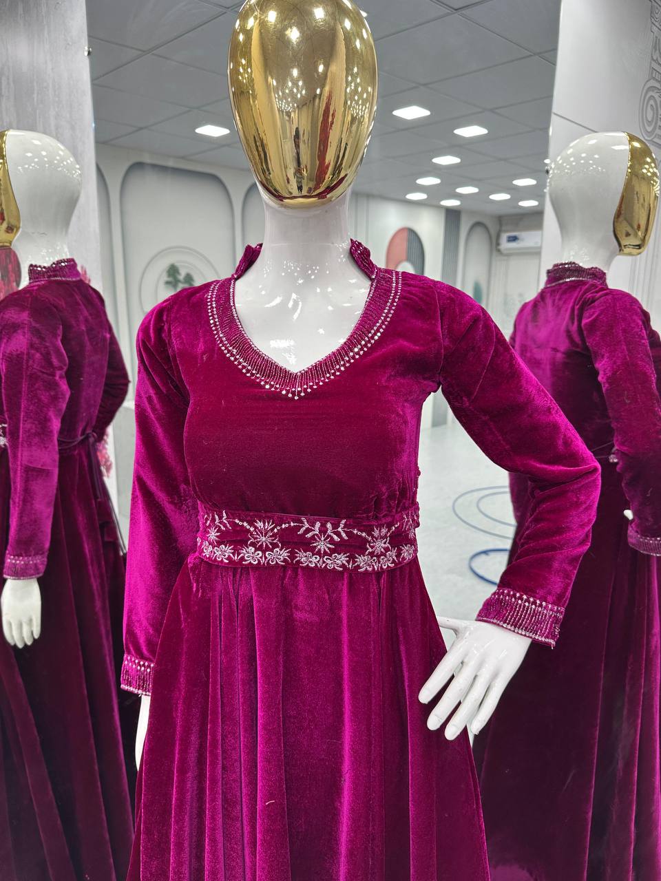 Winter Wedding Season Special New Latest Designer Velvet Gown Collection.