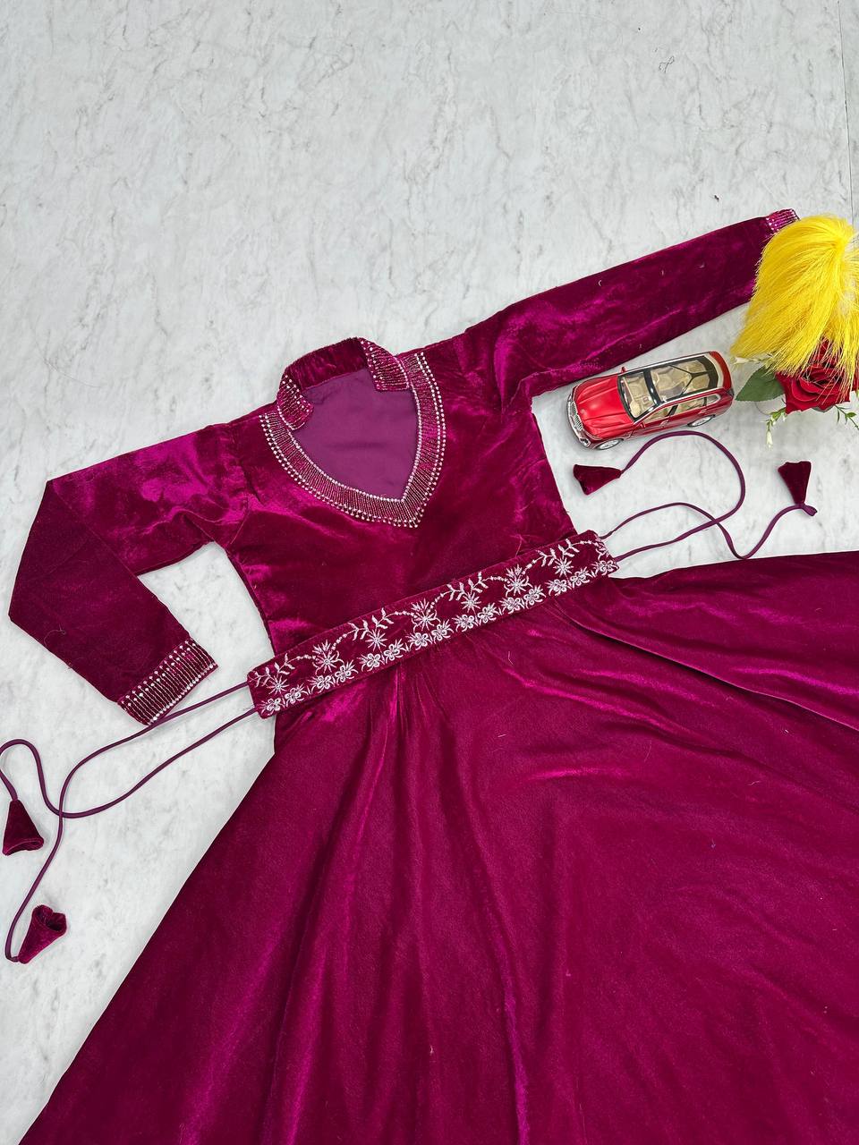 Winter Wedding Season Special New Latest Designer Velvet Gown Collection.