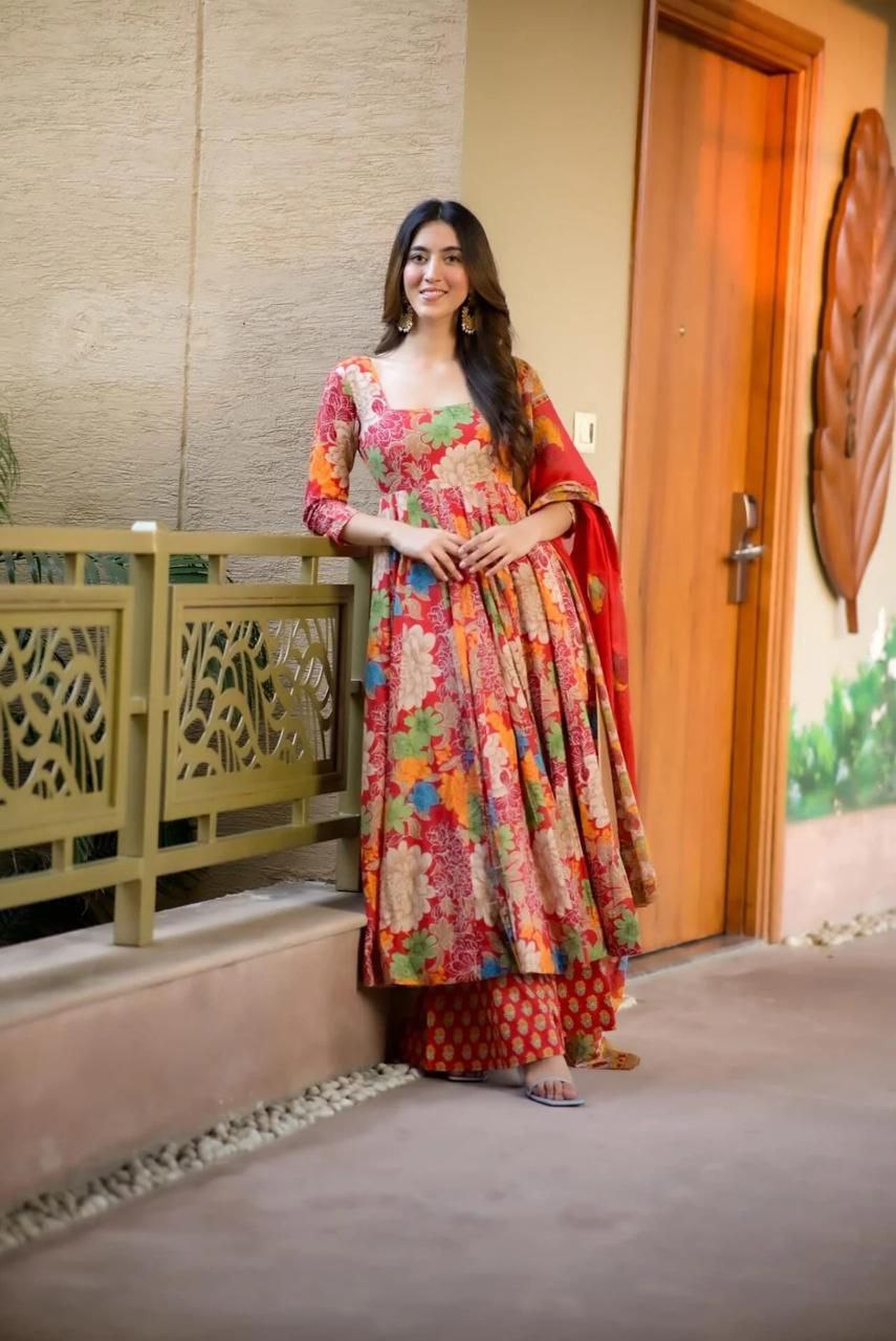 Latest Designer Festival Special Anarkali Plazzo Outfit.