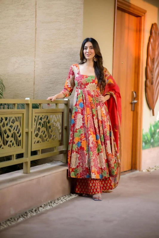 Latest Designer Festival Special Anarkali Plazzo Outfit.