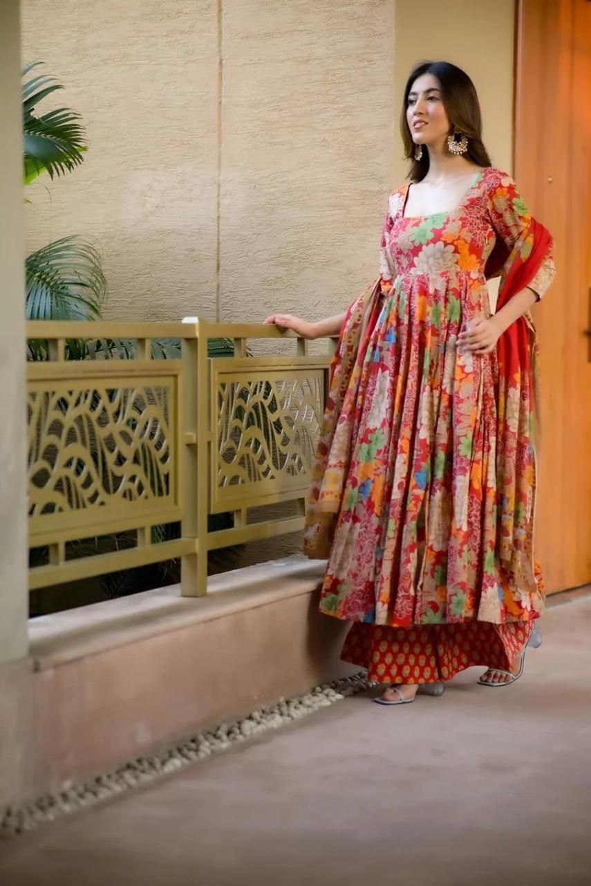 Latest Designer Festival Special Anarkali Plazzo Outfit.
