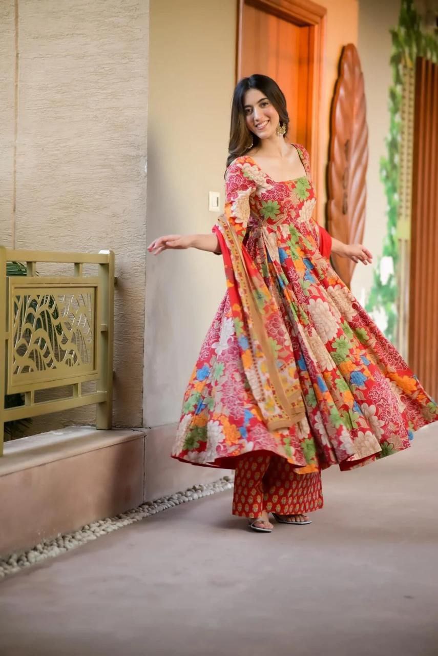 Latest Designer Festival Special Anarkali Plazzo Outfit.