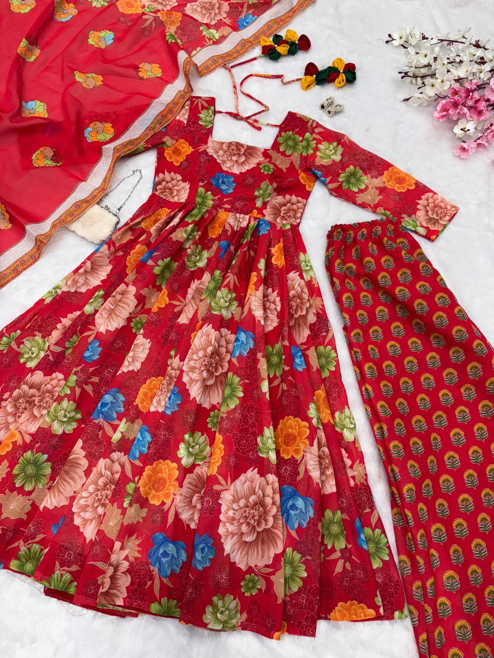 Latest Designer Festival Special Anarkali Plazzo Outfit.