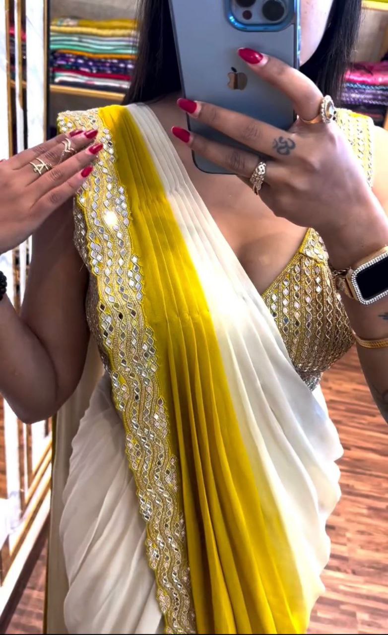 Latest Designer Pretty Ready To Wear Saree Collection.