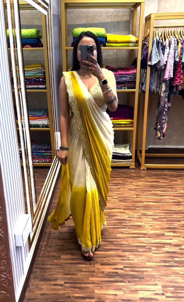 Latest Designer Pretty Ready To Wear Saree Collection.