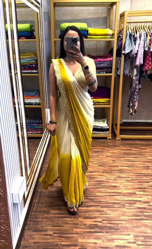 Latest Designer Pretty Ready To Wear Saree Collection.