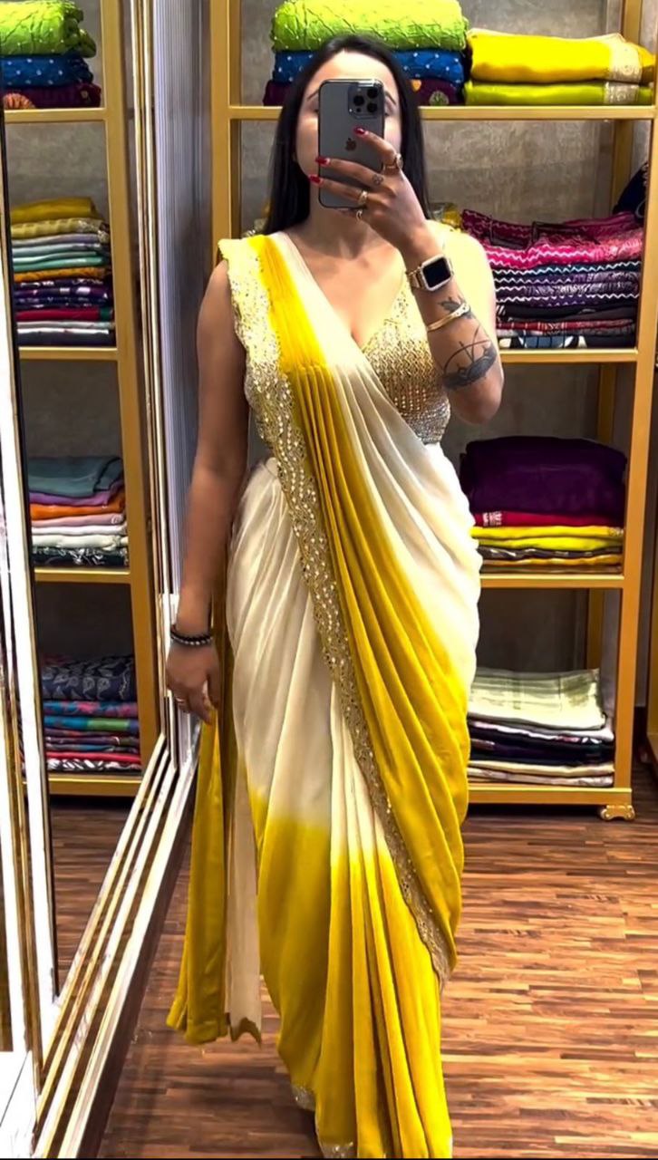 Latest Designer Pretty Ready To Wear Saree Collection.