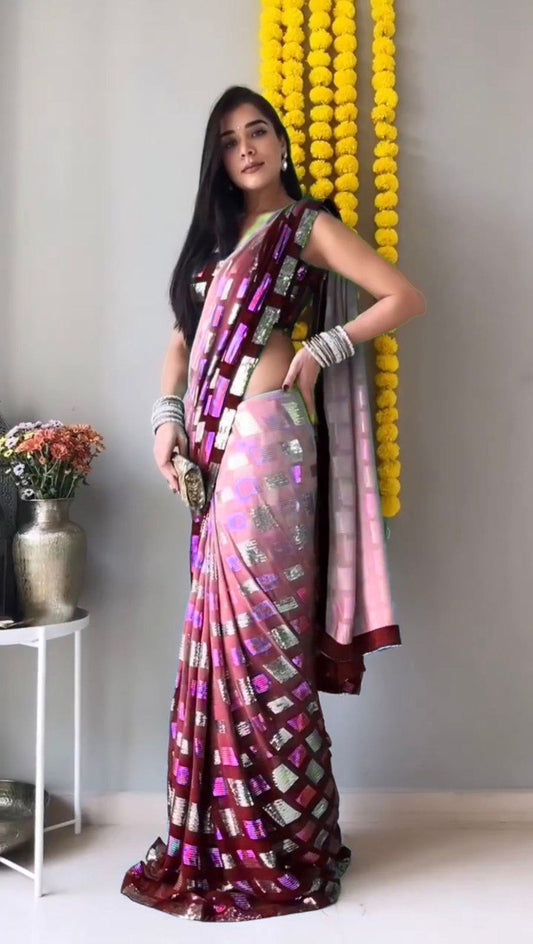 Premium Best Designer Sequence Saree Collection.