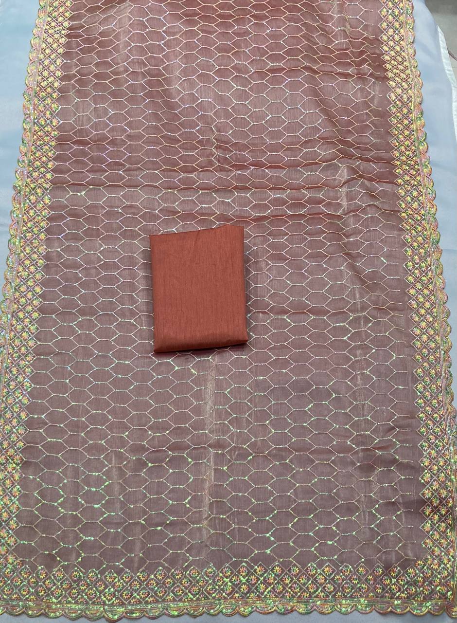 Latest New Burberry Silk Saree Collection.