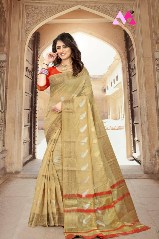 Latest Designer Premium Cotton Silk Saree.