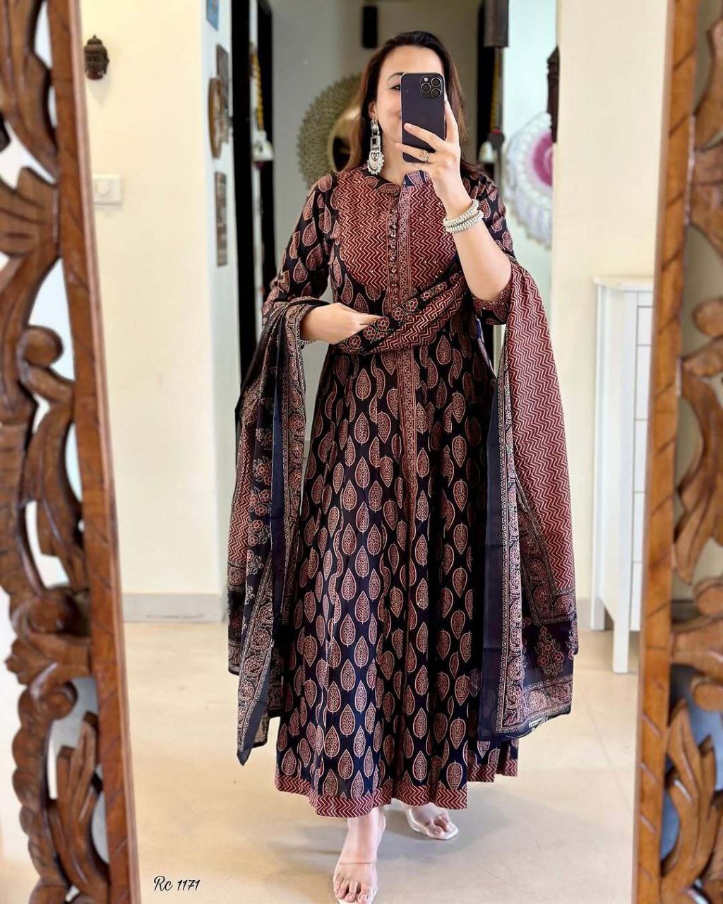 Prettiest New Designer Pure Cotton Printed Outfit.