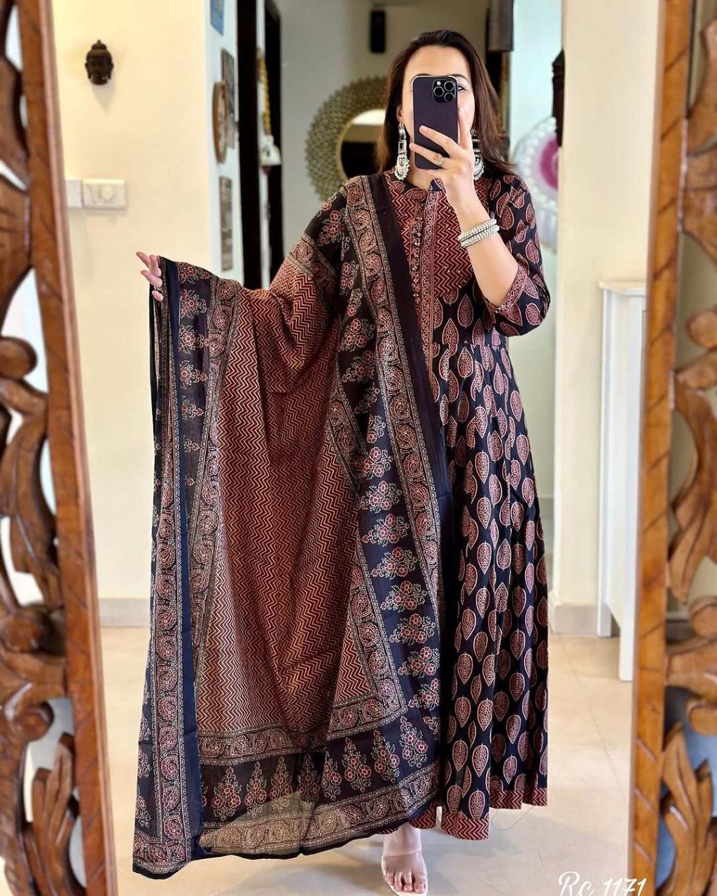 Prettiest New Designer Pure Cotton Printed Outfit.