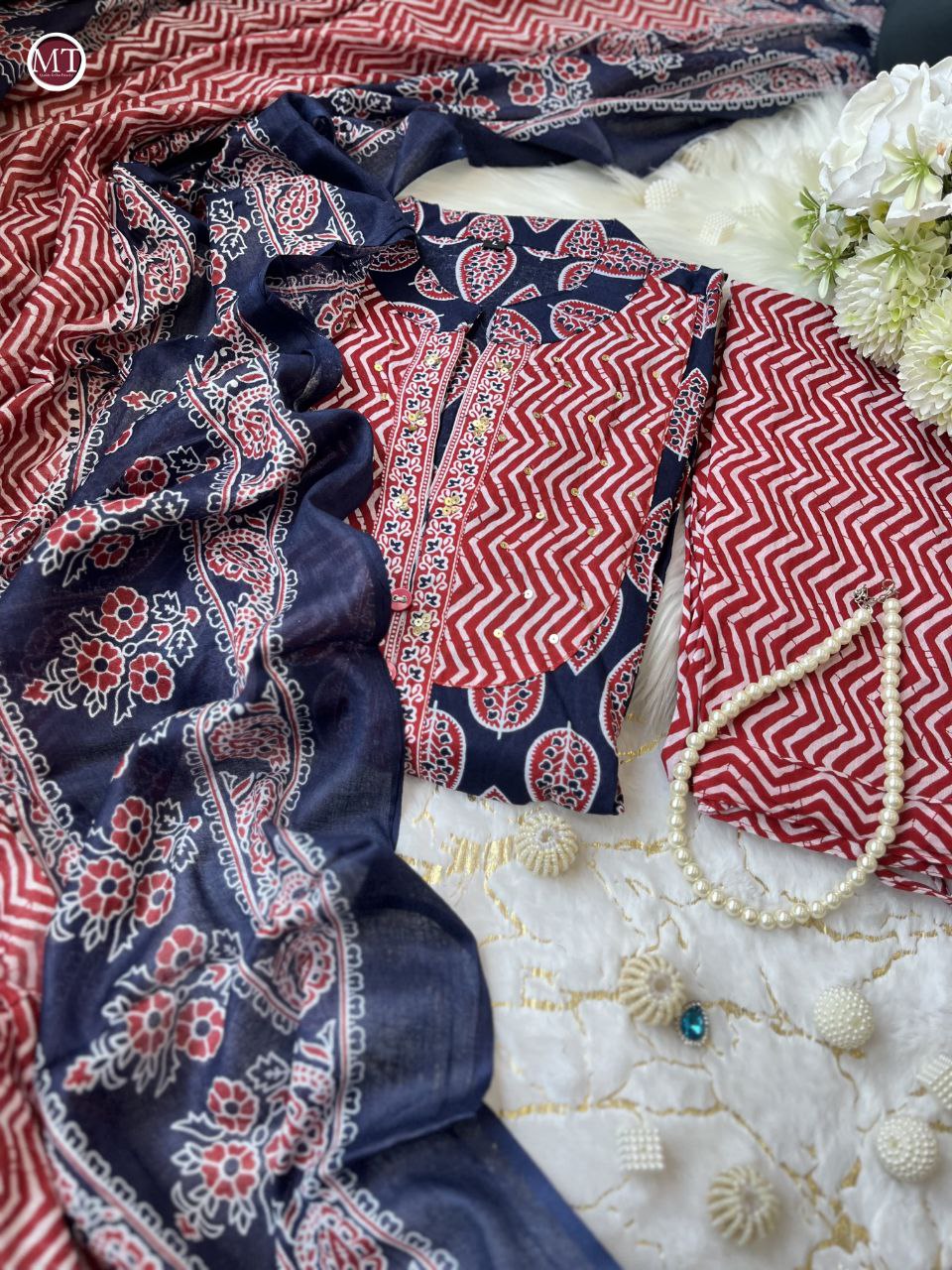 Prettiest New Designer Pure Cotton Printed Outfit.