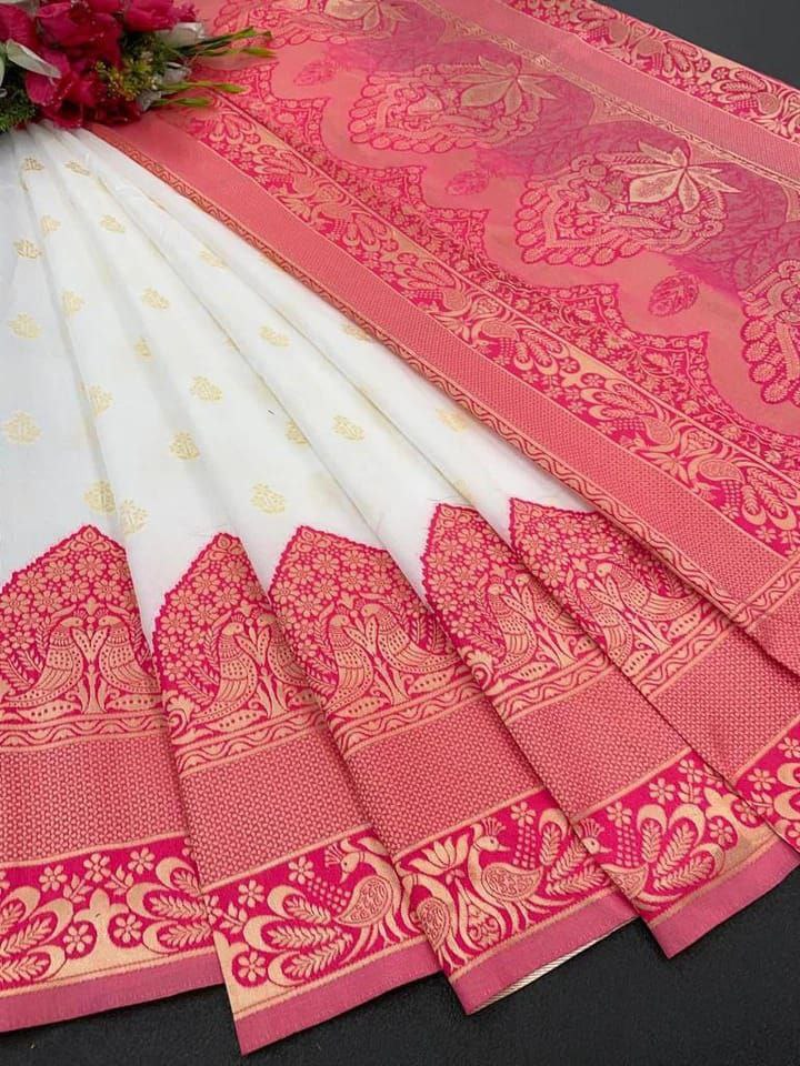Premium Looking Banarasi Lichi silk saree